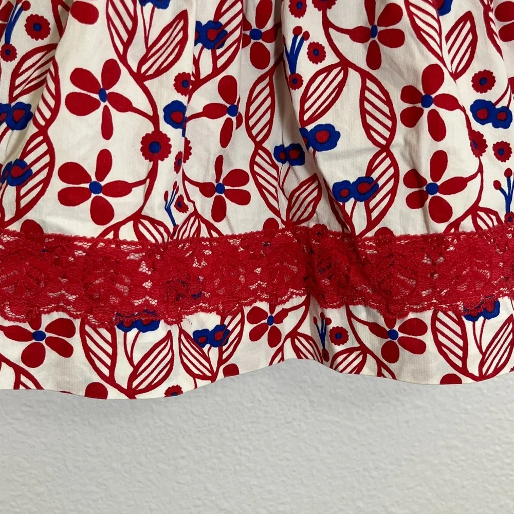 Matilda Jane Red Blue White Floral Top